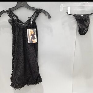NWT Elegant Moments Lace Chemise Set.  Size S